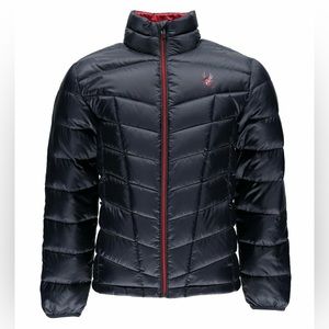 Men’s Spyder Pelmo Down Jacket - Large - Ombre Blue